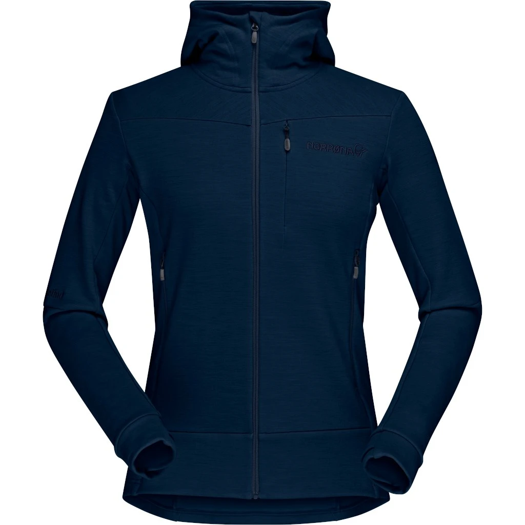 Norrona Chaqueta Mujer - Falketind Warmwool2 Stretch Zip Hood - Indigo Night 2 Norrona Chaqueta Mujer - Falketind Warmwool2 Stretch Zip Hood - Indigo Night - Imagen 2