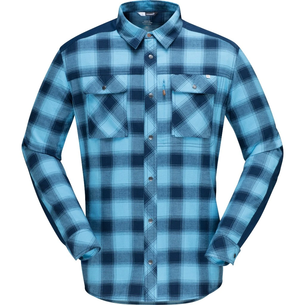 Norrona Camisa De Franela Hombre - Svalbard - Heritage Blue/Indigo Night 2 Norrona Camisa De Franela Hombre - Svalbard - Heritage Blue/Indigo Night - Imagen 2