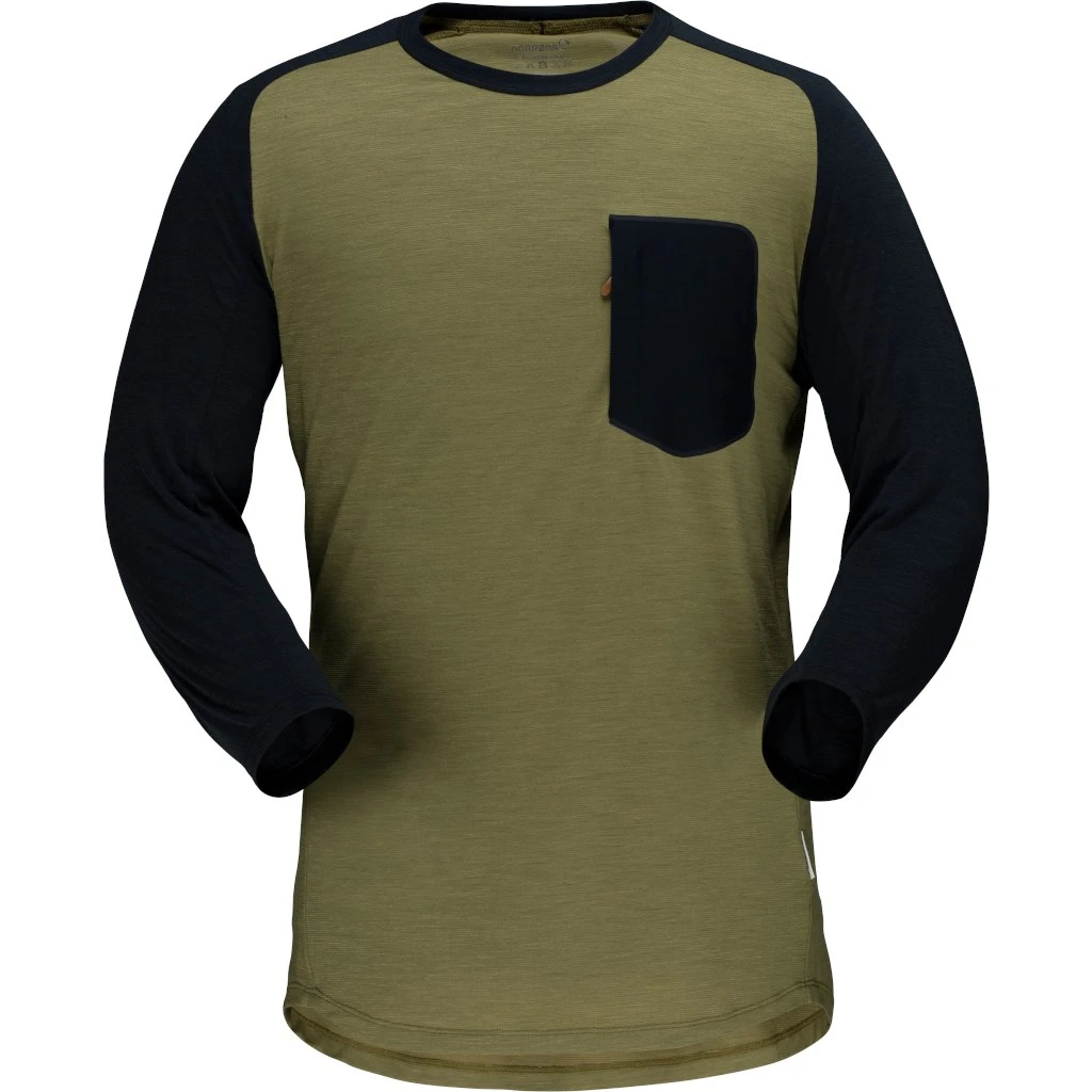 Norrona Camiseta 3/4 Manga Hombre - Skibotn Wool - Olive Drab 2 Norrona Camiseta 3/4 Manga Hombre - Skibotn Wool - Olive Drab - Imagen 2
