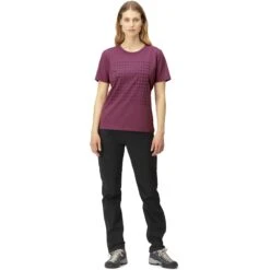 Norrona Camiseta Mujer - /29 Cotton Matrix - Violet Quartz -Norrona norrona 29 cotton matrix t shirt women violet quartz model 1 1400208