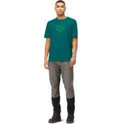 Norrona Camiseta Hombre - /29 Cotton Viking - Everglade -Norrona norrona 29 cotton viking t shirt men everglade 4 1519300