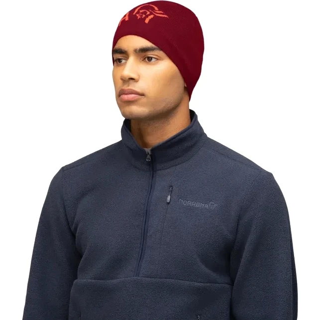Norrona Gorro - /29 Light MerinoUll Logo - Rhubarb Melange 2 Norrona Gorro - /29 Light MerinoUll Logo - Rhubarb Melange - Imagen 2