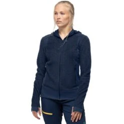 Norrona Chaqueta Mujer - Falketind Alpha120 Zip Hood - Indigo Night