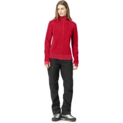Norrona Chaqueta Mujer - Falketind Alpha120 Zip Hood - Jester Red -Norrona norrona falketind alpha120 zip hood women jester red 2 1460613
