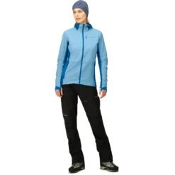 Norrona Chaqueta Mujer - Falketind Alpha90 Insulated Zip Hood - Aquarius/Mykonos Blue -Norrona norrona falketind alpha90 insulated zip hood jacket women aquarius mykonos blue 4 1517563