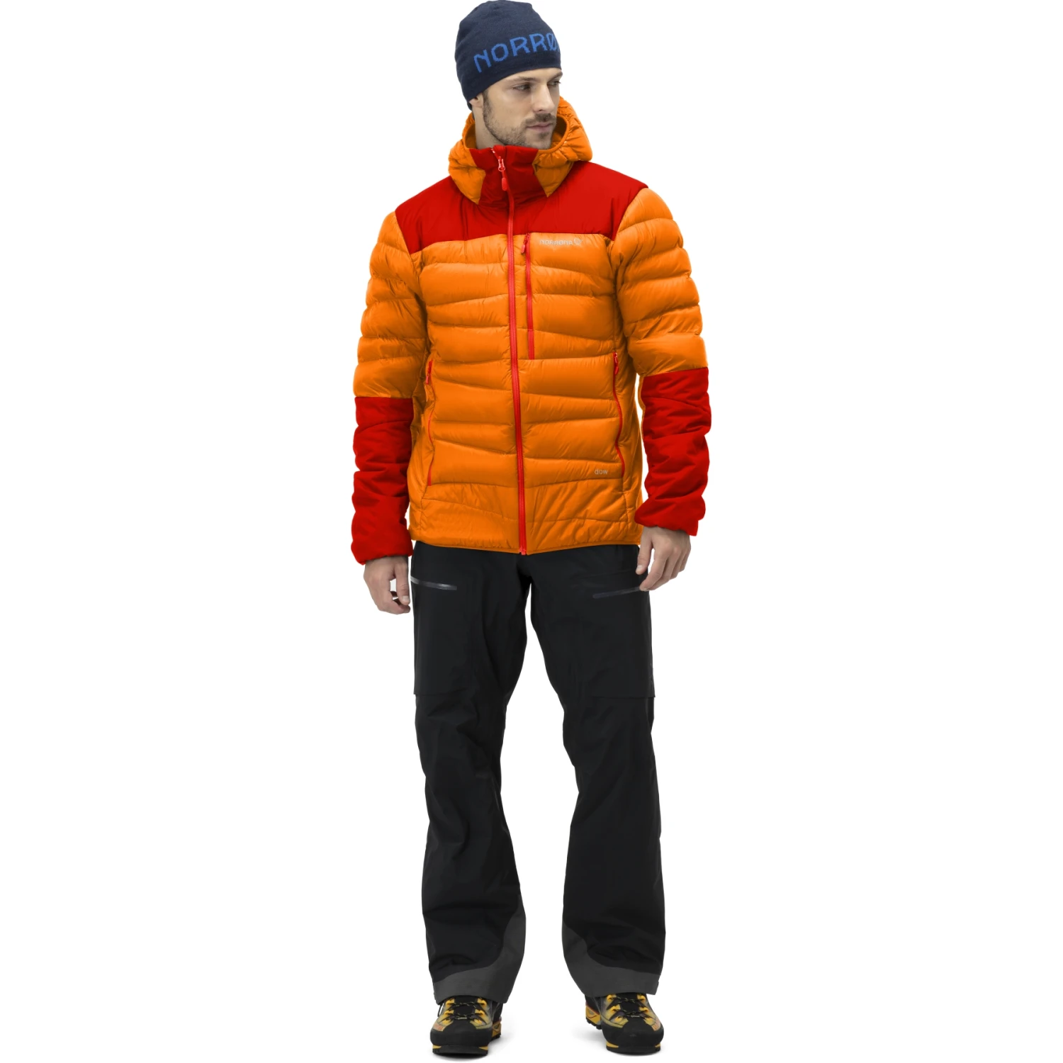 Norrona Plumífero Chaqueta Hombre - Falketind Down750 Hood - Orange Popsicle/Arednalin 4 Norrona Plumífero Chaqueta Hombre - Falketind Down750 Hood - Orange Popsicle/Arednalin - Imagen 4