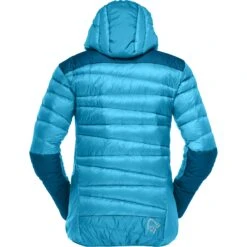Norrona Plumífero Chaqueta Mujer - Falketind Down750 Hood - Aquarius/Mykonos Blue -Norrona norrona falketind down750 hood jacket women aquarius mykonos blue 3 1517591