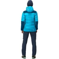 Norrona Plumífero Chaqueta Mujer - Falketind Down750 Hood - Aquarius/Mykonos Blue -Norrona norrona falketind down750 hood jacket women aquarius mykonos blue 5 1517593
