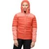 Norrona Plumífero Chaqueta Mujer - Falketind Down750 Hood - Orange Alert/Peach Amber