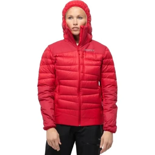 Norrona Plumífero Chaqueta Mujer - Falketind Down750 Hood - True Red -Norrona norrona falketind down750 hood jacket women true red 1 1460756