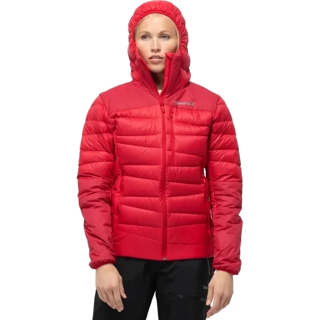 Norrona Plumífero Chaqueta Mujer - Falketind Down750 Hood - True Red 1 Norrona Plumífero Chaqueta Mujer - Falketind Down750 Hood - True Red