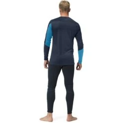 Norrona Camiseta De Manga Larga Hombre - Falketind Equaliser Merino Round Neck - Hawaiian Surf/Indigo Night -Norrona norrona falketind equaliser merino round neck men hawaiian surf indigo night 3 1460978