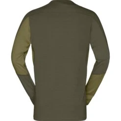 Norrona Camiseta De Manga Larga Hombre - Falketind Equaliser Merino Round Neck - Olive Drab/Olive Night -Norrona norrona falketind equaliser merino round neck men olive drab olive night 2 1341423