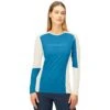 Norrona Camiseta De Manga Larga Mujer - Falketind Equaliser Merino Round Neck - Hawaiian Surf/Snowdrop