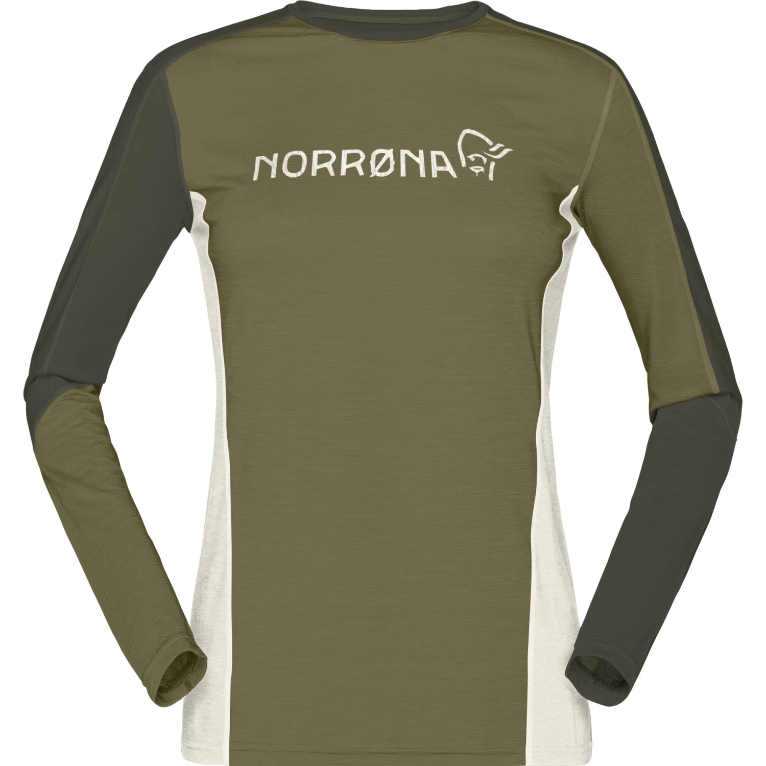 Norrona Camiseta De Manga Larga Mujer - Falketind Equaliser Merino Round Neck - Olive Drab/Olive Night 2 Norrona Camiseta De Manga Larga Mujer - Falketind Equaliser Merino Round Neck - Olive Drab/Olive Night - Imagen 2