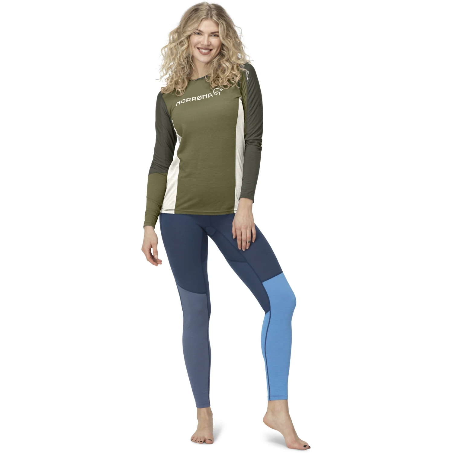 Norrona Camiseta De Manga Larga Mujer - Falketind Equaliser Merino Round Neck - Olive Drab/Olive Night 4 Norrona Camiseta De Manga Larga Mujer - Falketind Equaliser Merino Round Neck - Olive Drab/Olive Night - Imagen 4