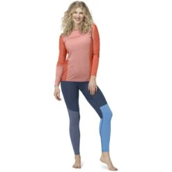 Norrona Camiseta De Manga Larga Mujer - Falketind Equaliser Merino Round Neck - Peach Amber/Orange Alert -Norrona norrona falketind equaliser merino round neck women peach amber orange alert 3 1253616