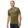 Norrona Camiseta Hombre - Falketind Equaliser Merino - Olive Drab/Olive Night