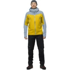 Norrona Chaqueta Hombre - Falketind Gore-Tex - Sulphur/Blue Fog -Norrona norrona falketind gore tex jacket men sulphur blue fog model 1 1399479
