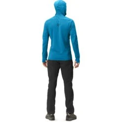 Norrona Chaqueta Hombre - Falketind Power Grid Hood - Hawaiian Surf/Indigo Night -Norrona norrona falketind power grid hood men hawaiian surf indigo night model 2 1399548