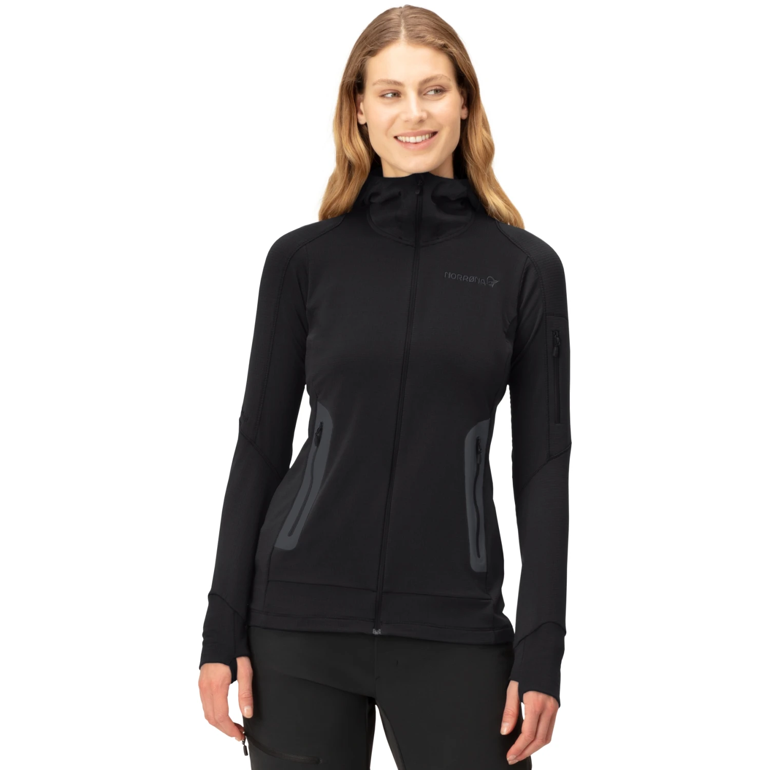 Norrona Chaqueta Mujer - Falketind Power Grid Hood - Caviar 1 Norrona Chaqueta Mujer - Falketind Power Grid Hood - Caviar