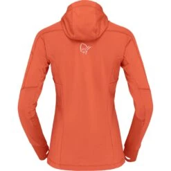 Norrona Chaqueta Mujer - Falketind Power Grid Hood - Orange Alert -Norrona norrona falketind power grid hood women orange alert 2 1341891