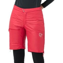 Norrona Pantalones Cortos Térmicos Mujer - Falketind Thermo40 - True Red
