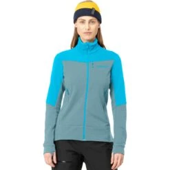 Norrona Chaqueta Mujer - Falketind Warmwool2 Stretch - Aquarius/Tourmaline