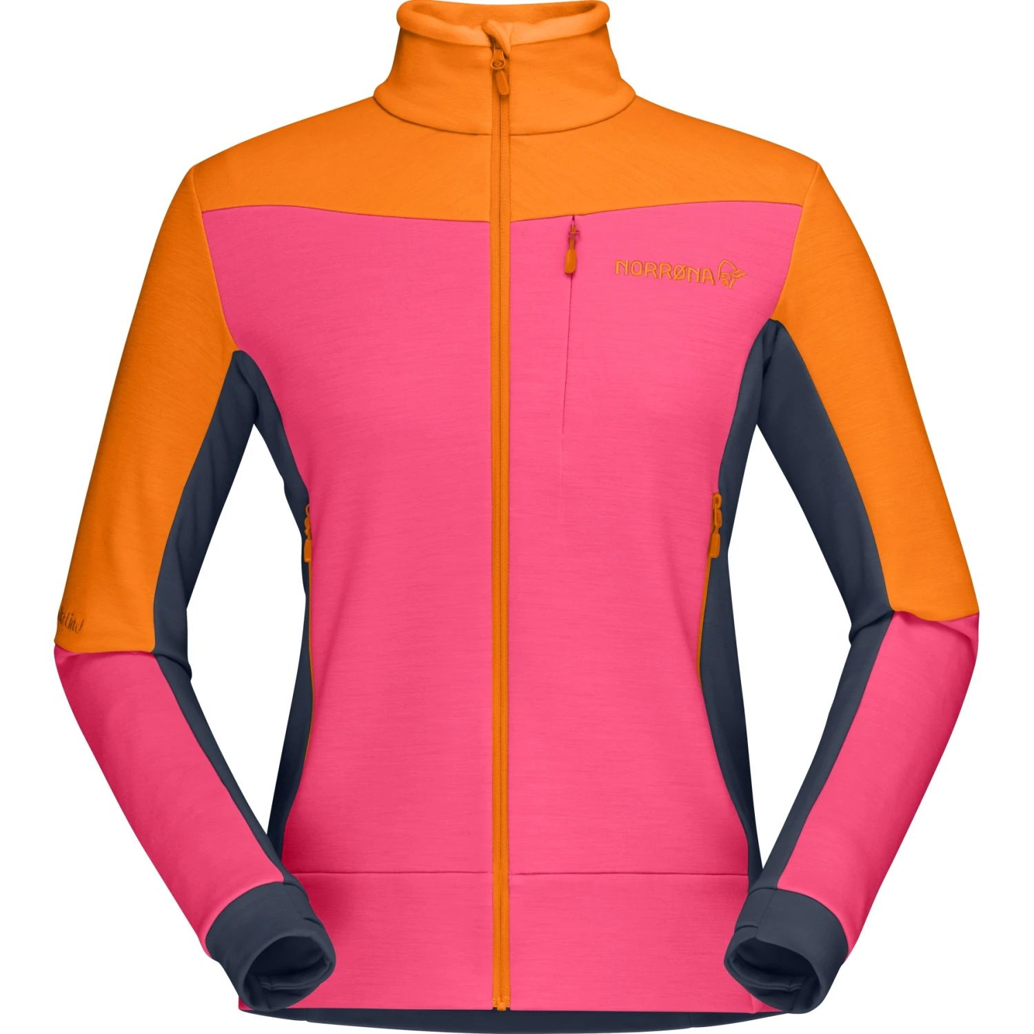 Norrona Chaqueta Mujer - Falketind Warmwool2 Stretch - Orange Popsicle/Honeysuckle 2 Norrona Chaqueta Mujer - Falketind Warmwool2 Stretch - Orange Popsicle/Honeysuckle - Imagen 2