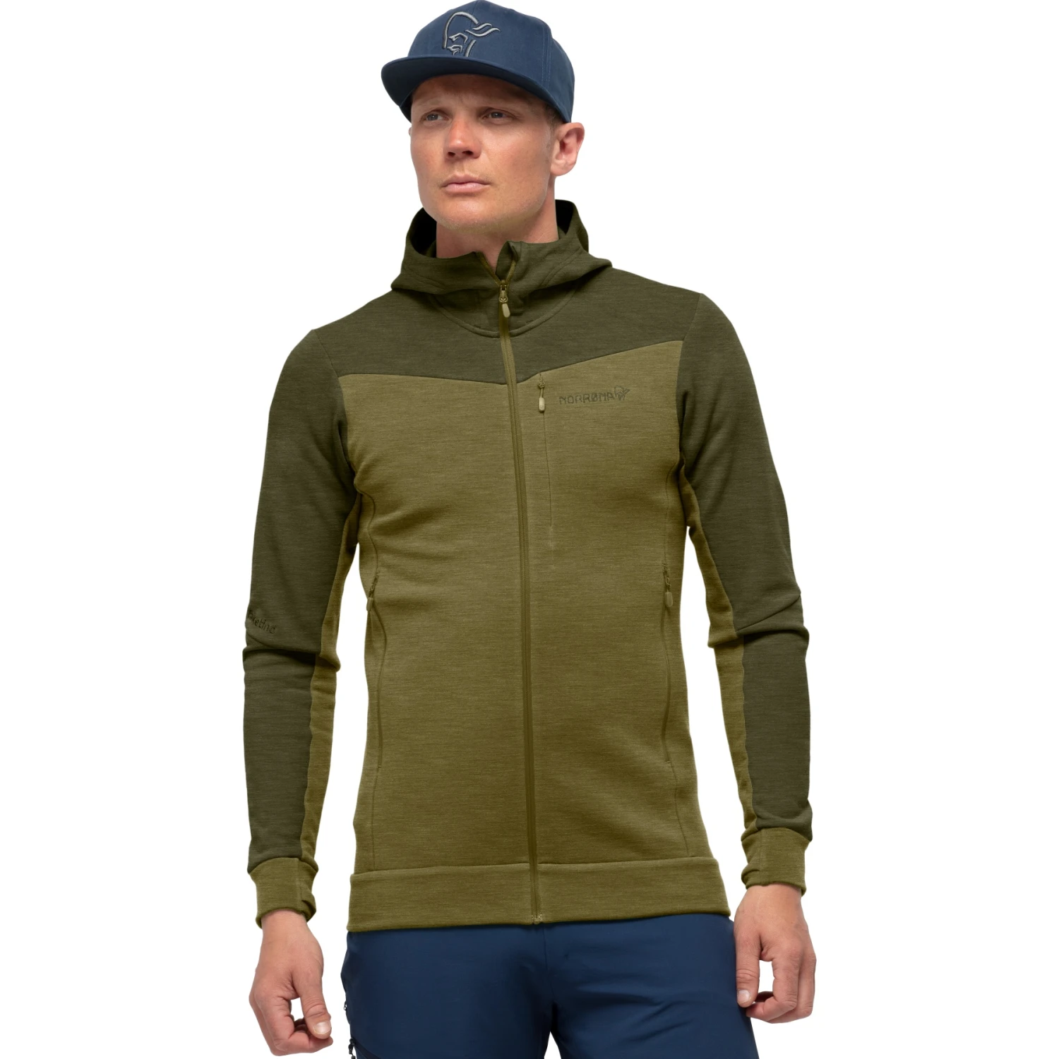 Norrona Chaqueta Hombre - Falketind Warmwool2 Stretch Zip Hood - Olive Night/Olive Drab 1 Norrona Chaqueta Hombre - Falketind Warmwool2 Stretch Zip Hood - Olive Night/Olive Drab