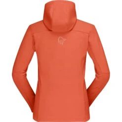 Norrona Chaqueta Mujer - Falketind Warmwool2 Stretch Zip Hood - Orange Alert -Norrona norrona falketind warmwool2 stretch zip hood jacket women orange alert 2 1254045