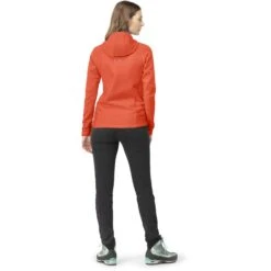 Norrona Chaqueta Mujer - Falketind Warmwool2 Stretch Zip Hood - Orange Alert -Norrona norrona falketind warmwool2 stretch zip hood jacket women orange alert 4 1254047