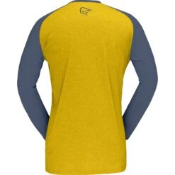 Norrona Camiseta De Manga Larga Hombre - Fjørå Equaliser Lightweight - Sulphur/Vintage Indigo -Norrona norrona fjora equaliser lightweight long sleeve shirt men sulphur vintage indigo 2 1342021