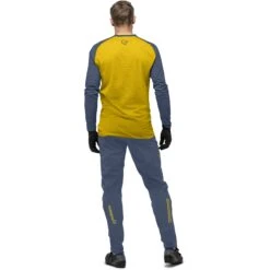 Norrona Camiseta De Manga Larga Hombre - Fjørå Equaliser Lightweight - Sulphur/Vintage Indigo -Norrona norrona fjora equaliser lightweight long sleeve shirt men sulphur vintage indigo model 2 1399604
