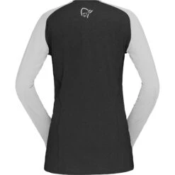 Norrona Camiseta De Manga Larga Mujer - Fjørå Equaliser Lightweight - Caviar/Castor Grey -Norrona norrona fjora equaliser lightweight long sleeve shirt women caviar castor grey 2 1254193