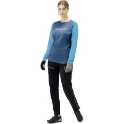 Norrona Camiseta De Manga Larga Mujer - Fjørå Equaliser Lightweight - Mykonos Blue/Aquarius -Norrona norrona fjora equaliser lightweight long sleeve shirt women mykonos blue aquarius 3 1254213