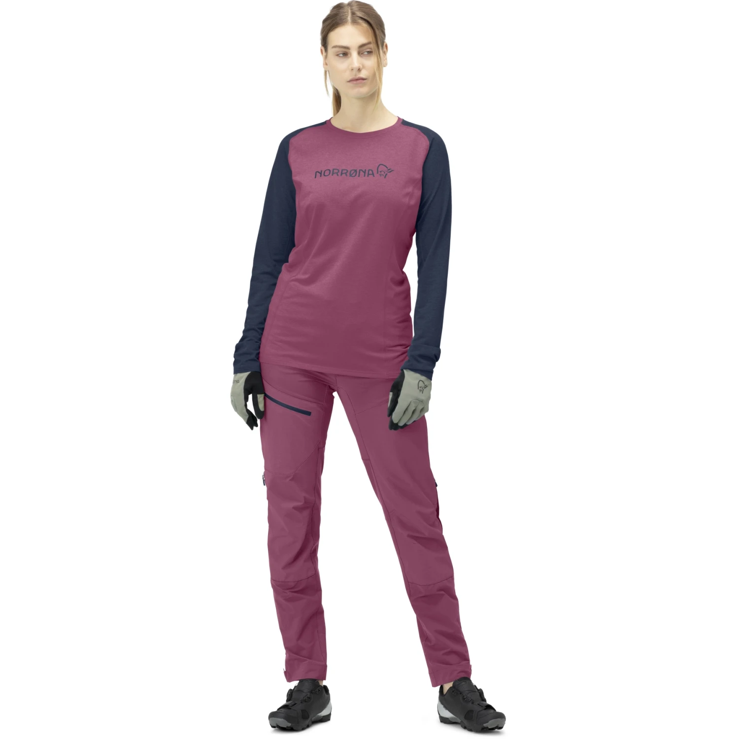 Norrona Camiseta De Manga Larga Mujer - Fjørå Equaliser Lightweight - Violet Quartz/Indigo Night 4 Norrona Camiseta De Manga Larga Mujer - Fjørå Equaliser Lightweight - Violet Quartz/Indigo Night - Imagen 4
