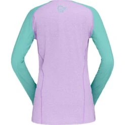 Norrona Camiseta De Manga Larga Mujer - Fjørå Equaliser Lightweight - Violet Tuille/Arcadia -Norrona norrona fjora equaliser lightweight long sleeve shirt women violet tulle arcadia 2 903472