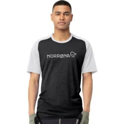 Norrona Camiseta Hombre - Fjørå Equaliser Lightweight - Caviar/Light Grey