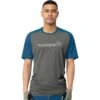 Norrona Camiseta Hombre - Fjørå Equaliser Lightweight - Mykonos Blue/Castor Grey