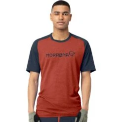 Norrona Camiseta Hombre - Fjørå Equaliser Lightweight - Rooibos Tea/Indigo Night