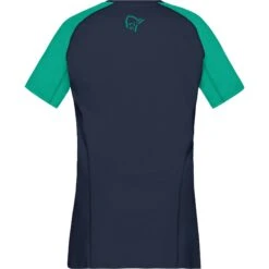 Norrona Camiseta Mujer - Fjørå Equaliser Lightweight - Arcadia/Indigo Night -Norrona norrona fjora equaliser lightweight t shirt women arcadia indigo night 2 903508