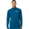 Norrona Camiseta De Manga Larga Hombre - Fjørå Equaliser Zip Top - Mykonos Blue/Castor Grey