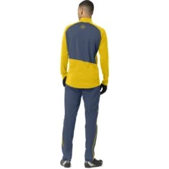 Norrona Camiseta De Manga Larga Hombre - Fjørå Equaliser Zip Top - Sulphur/Vintage Indigo -Norrona norrona fjora equaliser long sleeve zip top men sulphur vintage indigo 3 1463008