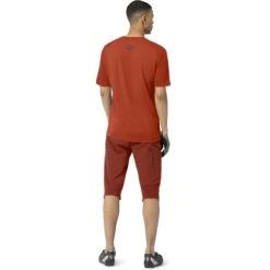 Norrona Camiseta Hombre - Fjørå Wool - Rooibos Tea/Indigo Night -Norrona norrona fjora wool t shirt men rooibos tea indigo night model 2 1399797