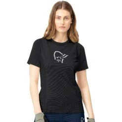 Norrona Camiseta Mujer - Fjørå Wool - Caviar