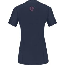 Norrona Camiseta Mujer - Fjørå Wool - Indigo Night -Norrona norrona fjora wool t shirt women indigo night 2 1342861
