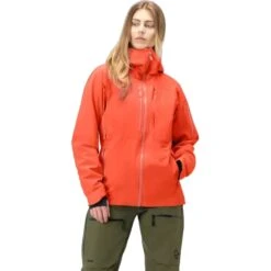 Norrona Chaqueta Mujer - Lofoten Gore-Tex Insulated - Orange Alert
