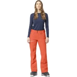 Norrona Pantalones Mujer - Lofoten Gore-Tex - Orange Alert -Norrona norrona lofoten gore tex pants women orange alert 3 1255626