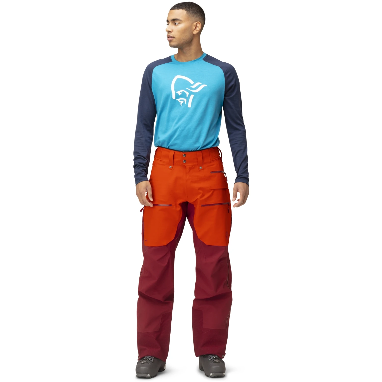 Norrona Pantalones Hombre - Lofoten Gore-Tex Pro - Arednalin/Rhubarb 4 Norrona Pantalones Hombre - Lofoten Gore-Tex Pro - Arednalin/Rhubarb - Imagen 4